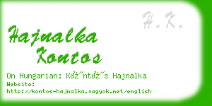 hajnalka kontos business card